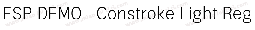 FSP DEMO   Constroke Light Regular字体转换